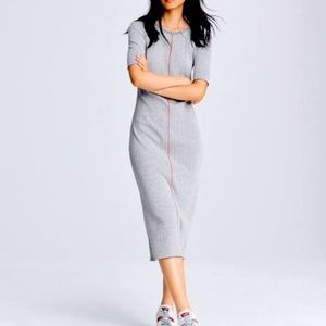 Rag and Bone Elina Midi Cotton Dress Grey